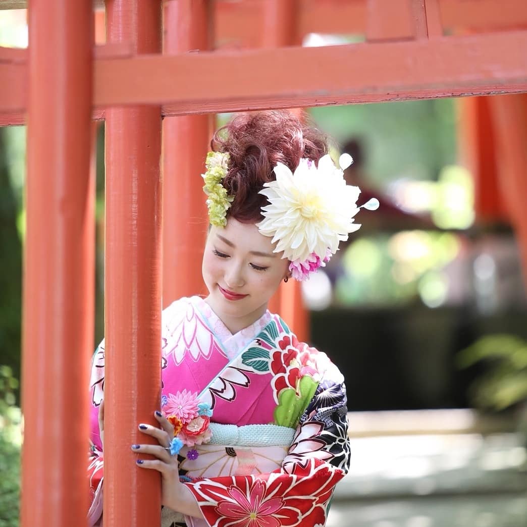 成人式髪飾りダリアset | 石川県小松市の布花専門のSHOP＆アトリエ 